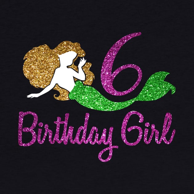 '6th Birthday Girl Mermaid' Awesome Mermaids Gift by ourwackyhome